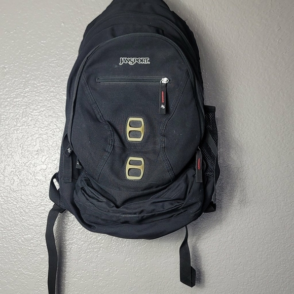 JANSPORT Hiking Trail Backpack Black Outdoor Travel Backpack - Picture 1 of 9